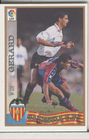 Cromos: Las Fichas de la liga 97-98: C.F.Valencia numero 209: Gerard