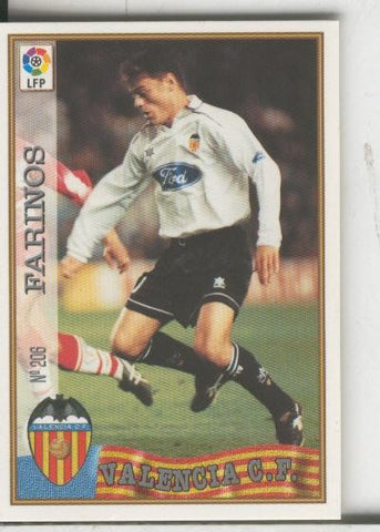 Cromos: Las Fichas de la liga 97-98: C.F.Valencia numero 206: Fariños