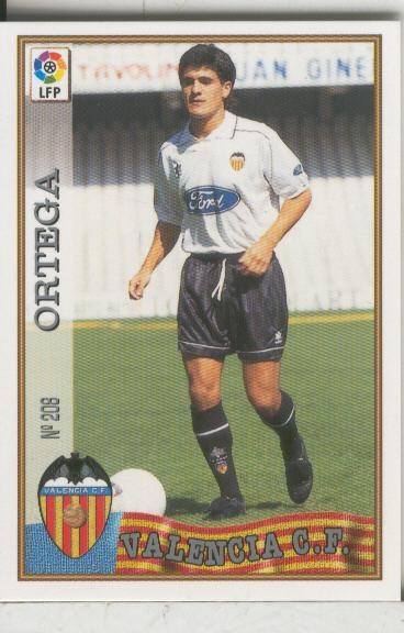 Cromos: Las Fichas de la liga 97-98: C.F.Valencia numero 208: Ortega