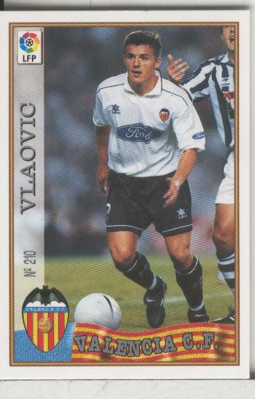 Cromos: Las Fichas de la liga 97-98: C.F.Valencia numero 210: Vlaovic