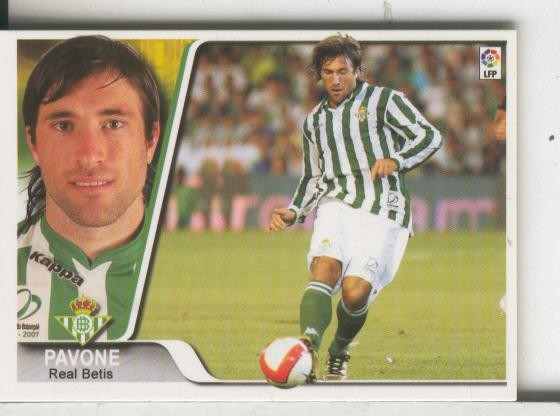 Cromos: Liga 2007-2008: Real Betis numero 287: Pavone