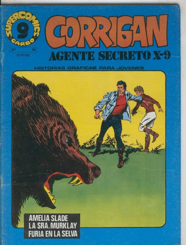 Corrigan Agente Secreto X-9 de supercomic Garbo numero 24: Amelia Slade-La Sra. Murklay-Furia en la selva