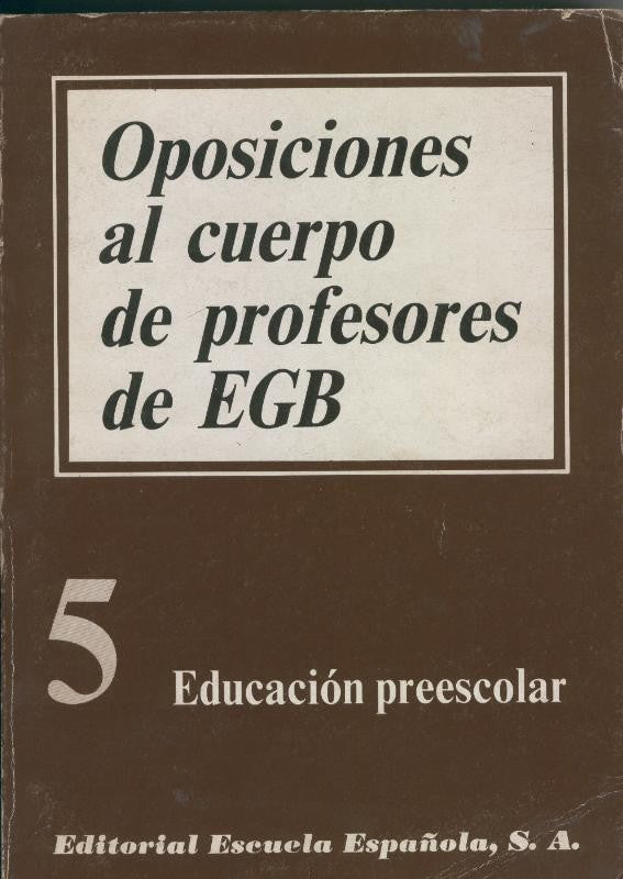 Oposiciones al cuerpo de profesores de EGB