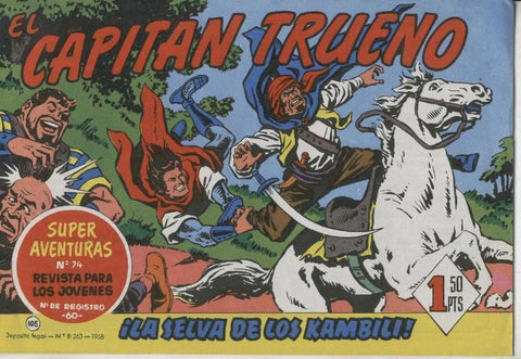 El Capitan Trueno facsimil numero 105: La selva de los Kambili
