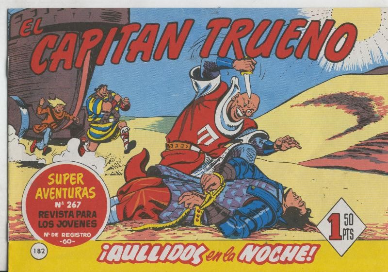 El Capitan trueno facsimil numero 182: Aullidos en la noche