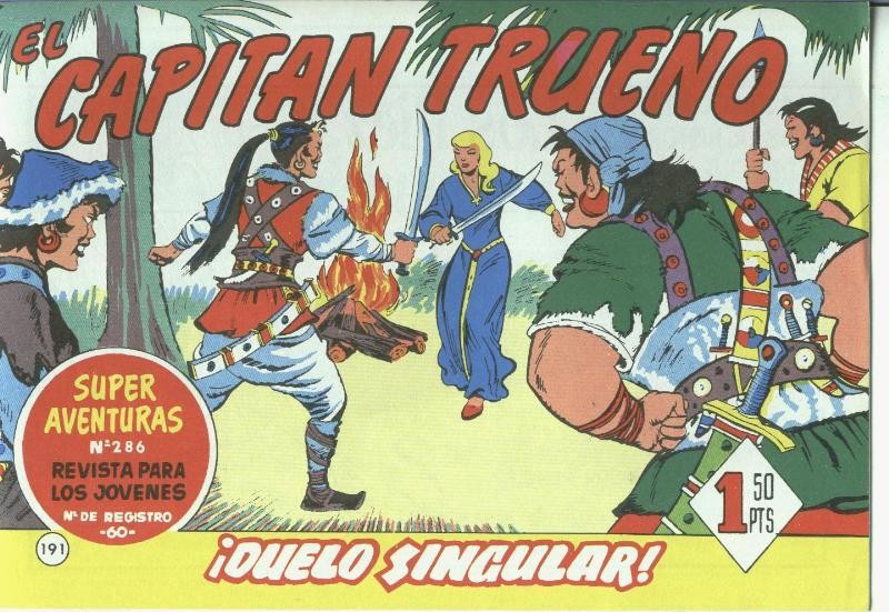 El Capitan trueno facsimil numero 191: Duelo singular