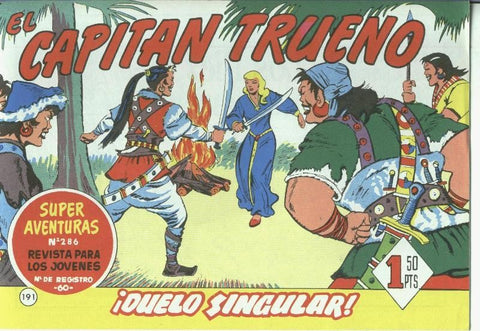 El Capitan trueno facsimil numero 191: Duelo singular