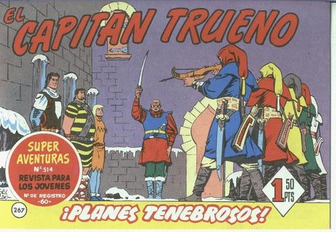 El Capitan trueno facsimil numero 267: Planes tenebrosos