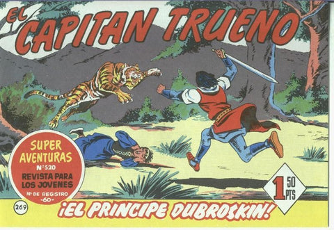 El Capitan trueno facsimil numero 269: El principe Dubroskin
