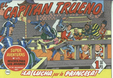 El Capitan trueno facsimil numero 286: La lucha por la princesa