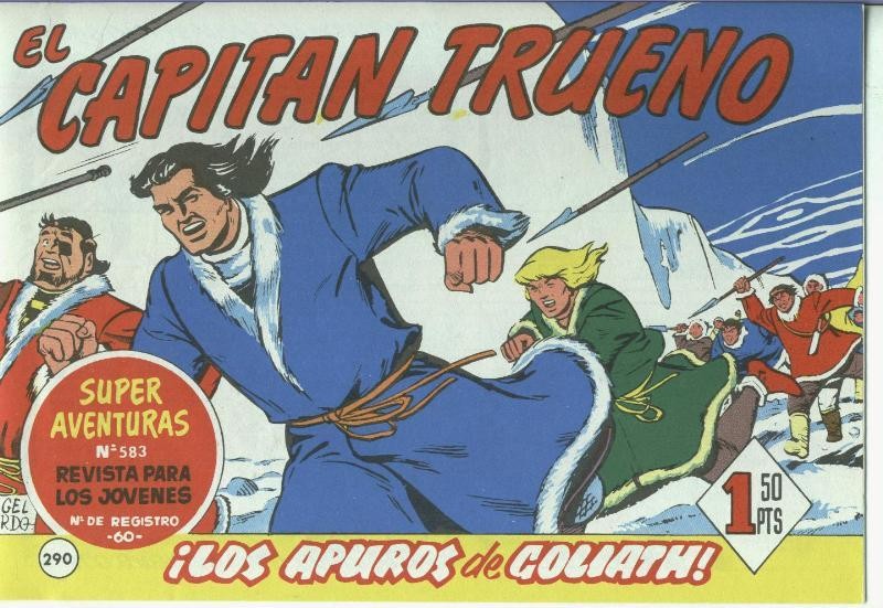 El Capitan trueno facsimil numero 290: Los apuros de Goliath