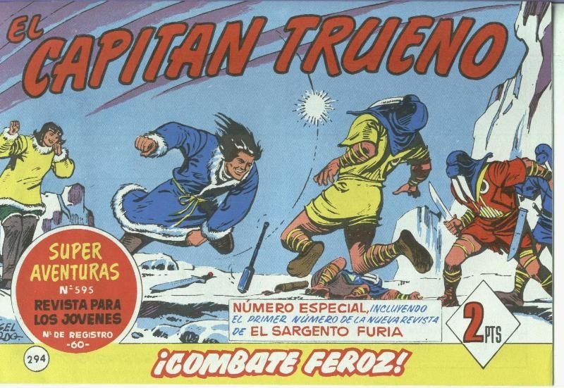 El Capitan trueno facsimil numero 294: Combate feroz
