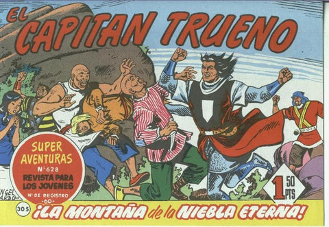El Capitan trueno facsimil numero 305: La montaña de la niebla eterna