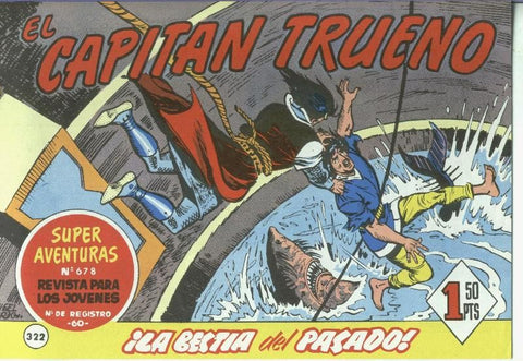 El Capitan trueno facsimil numero 322: La bestia del pasado