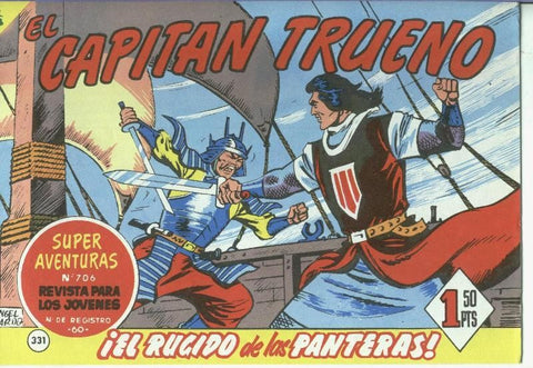 El Capitan trueno facsimil numero 331: El rugido de las panteras