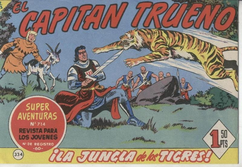 El Capitan trueno facsimil numero 334: La jungla de los tigres