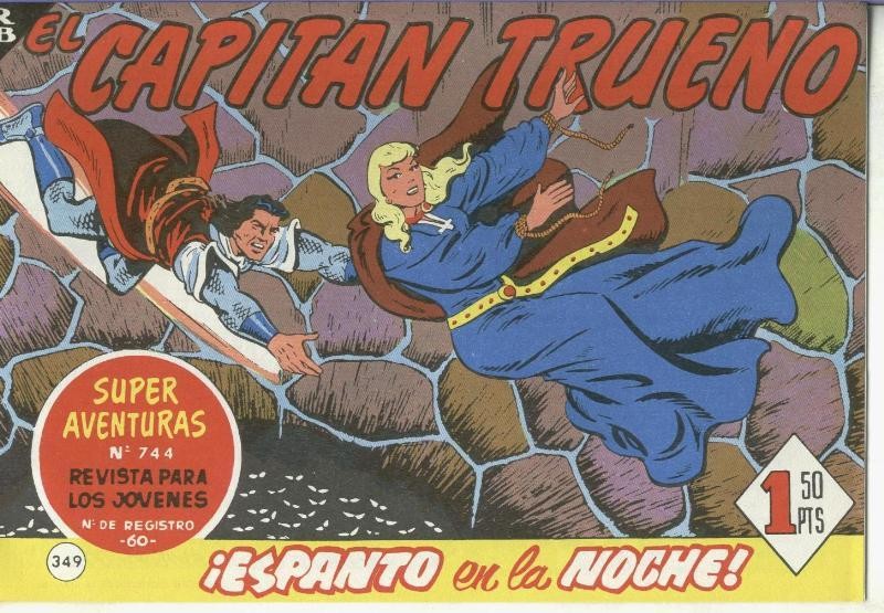 El Capitan trueno facsimil numero 349: Espanto en la noche