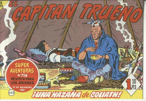El Capitan trueno facsimil numero 355: Una hazaña de Goliath