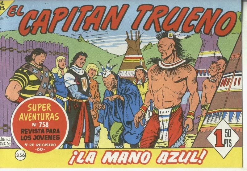 El Capitan trueno facsimil numero 356: La mano azul