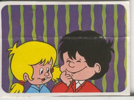 Cromos: Juego de refranes numero 02: Mientras se rie no se llora