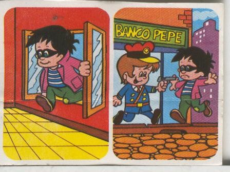 Cromos: Juego de refranes numero 03: El que mal anda, mal acaba