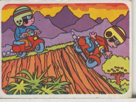 Cromos: Juego de refranes numero 28: Cuanto mas es la subida, mayor sera la bajada