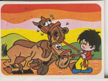 Cromos: Juego de refranes numero 71: A caballo grande, ande o no ande