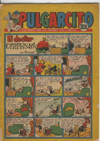 Pulgarcito numero 1632 (cubierta suelta y cogida parte con cello, aviejado)