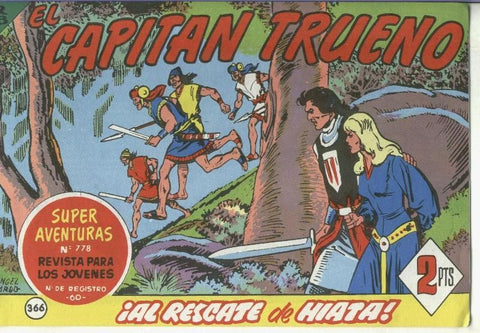 El Capitan trueno facsimil numero 366: Al rescate de Hiata