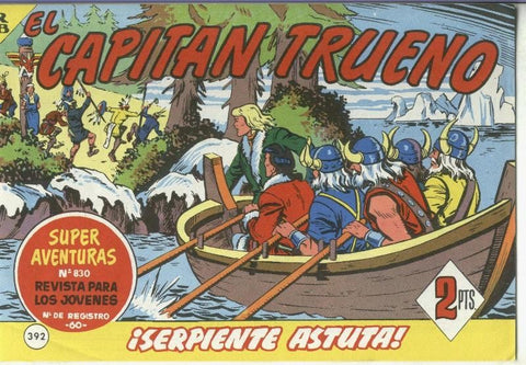El Capitan trueno facsimil numero 392: Serpiente astuta