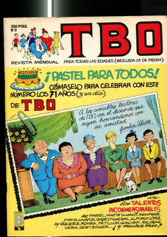 TBO de Ediciones B numero 002: portada de Benejam (familia Ulises)