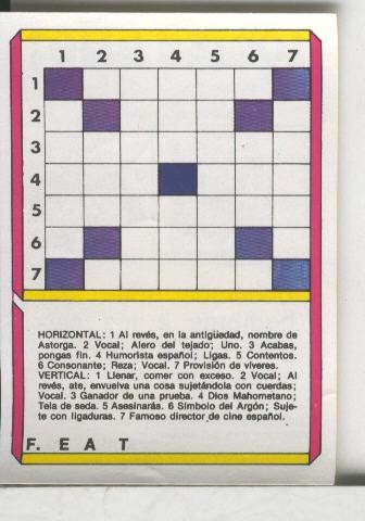Cromo: Quien dijo, coleccion recreativa de chocolates Torras numero 07