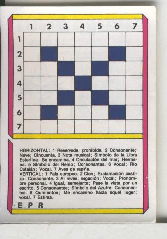 Cromo: Quien dijo, coleccion recreativa de chocolates Torras numero 09