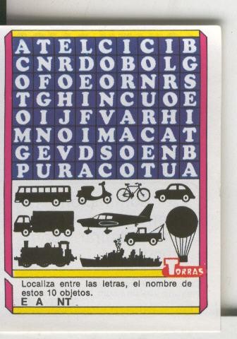 Cromo: Quien dijo, coleccion recreativa de chocolates Torras numero 17