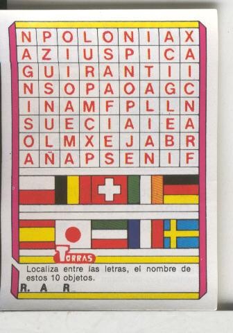 Cromo: Quien dijo, coleccion recreativa de chocolates Torras numero 19