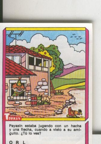 Cromo: Quien dijo, coleccion recreativa de chocolates Torras numero 27