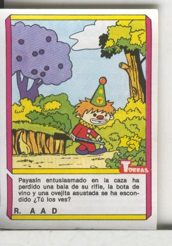 Cromo: Quien dijo, coleccion recreativa de chocolates Torras numero 28