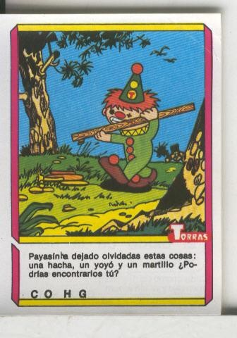 Cromo: Quien dijo, coleccion recreativa de chocolates Torras numero 30