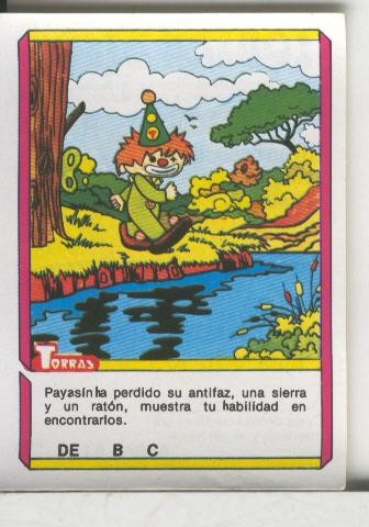 Cromo: Quien dijo, coleccion recreativa de chocolates Torras numero 33