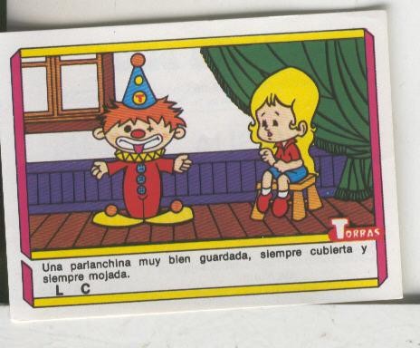 Cromo: Quien dijo, coleccion recreativa de chocolates Torras numero 37