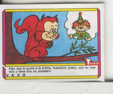 Cromo: Quien dijo, coleccion recreativa de chocolates Torras numero 39