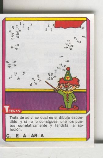 Cromo: Quien dijo, coleccion recreativa de chocolates Torras numero 44