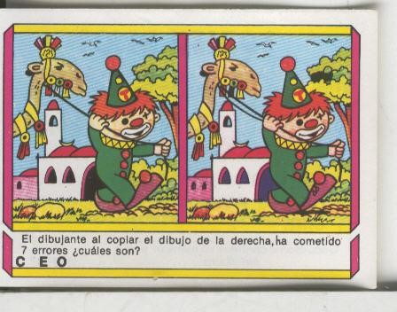 Cromo: Quien dijo, coleccion recreativa de chocolates Torras numero 64