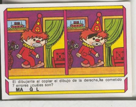 Cromo: Quien dijo, coleccion recreativa de chocolates Torras numero 74