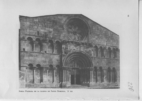 Arte Hispanico lamina numerada 220: Fachada de la iglesia de Santo Domingo en Soria