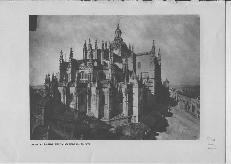 Arte Hispanico lamina numerada 211: Abdise de la catedral de Segovia