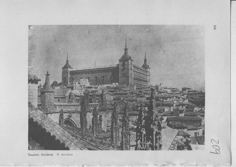Arte Hispanico lamina numerada 209: Alcazar de Toledo