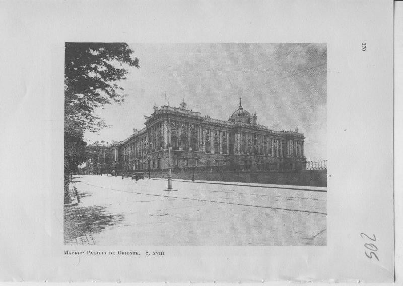 Arte Hispanico lamina numerada 205: Palacio de Oriente en Madrid