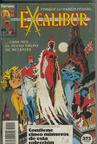 Excalibur volumen 1 retapado con los numeros 01 al 05