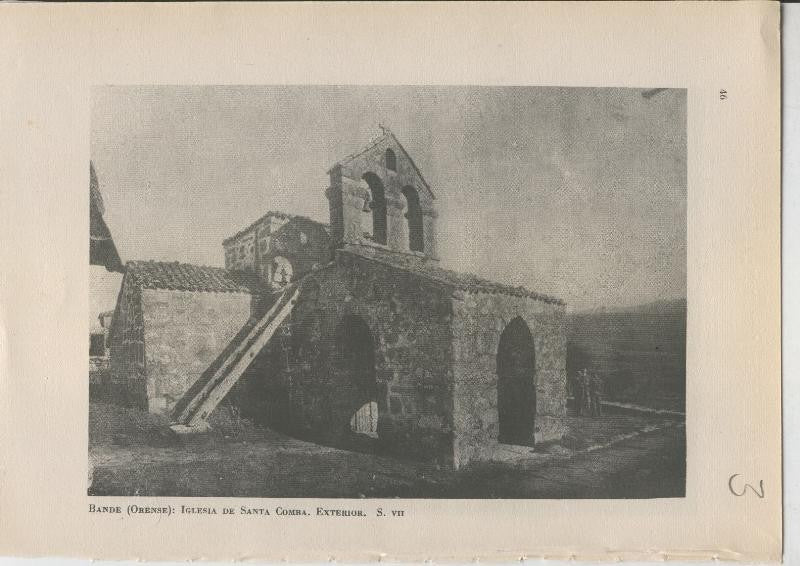 Arte Hispanico lamina numerada 003: Exterior Iglesia de Santa Comba en Bande, orense